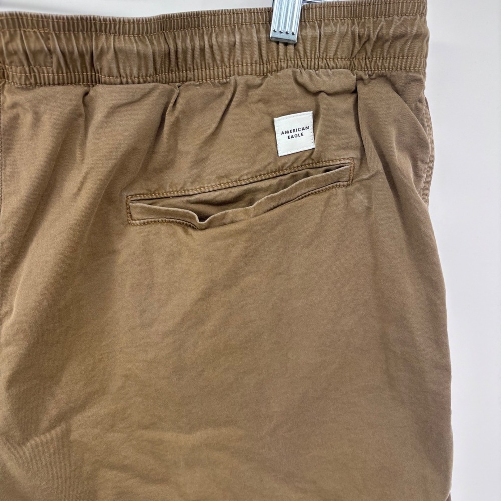 American Eagle Outfitters XXL Flex Khaki Brown Drawstring Casual Shorts - Picture 4 of 6